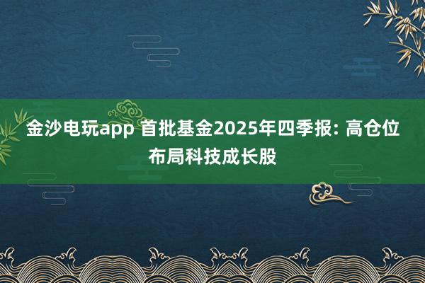 金沙電玩app 首批基金2025年四季報(bào): 高倉(cāng)位布局科技成長(zhǎng)股