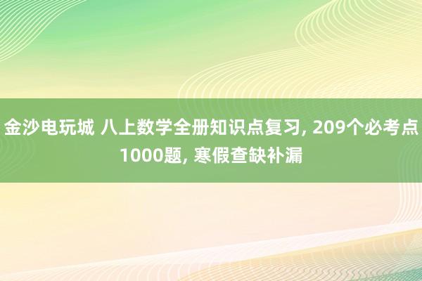 金沙電玩城 八上數學全冊知識點復習， 209個必考點1000題，<a  target=